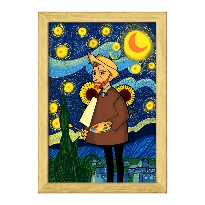 تابلو خندالو طرح ونسان ونگوگ کد F11827