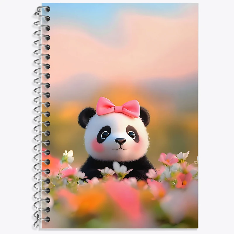 دفتر زبان دوخط 50 برگ خندالو طرح پاندا کد F9511