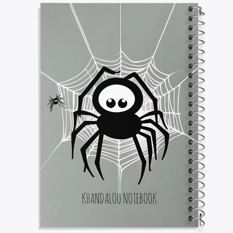 دفتر مشق 100 برگ خندالو طرح عنکبوت کیوت (Spider cute) کد N8030
