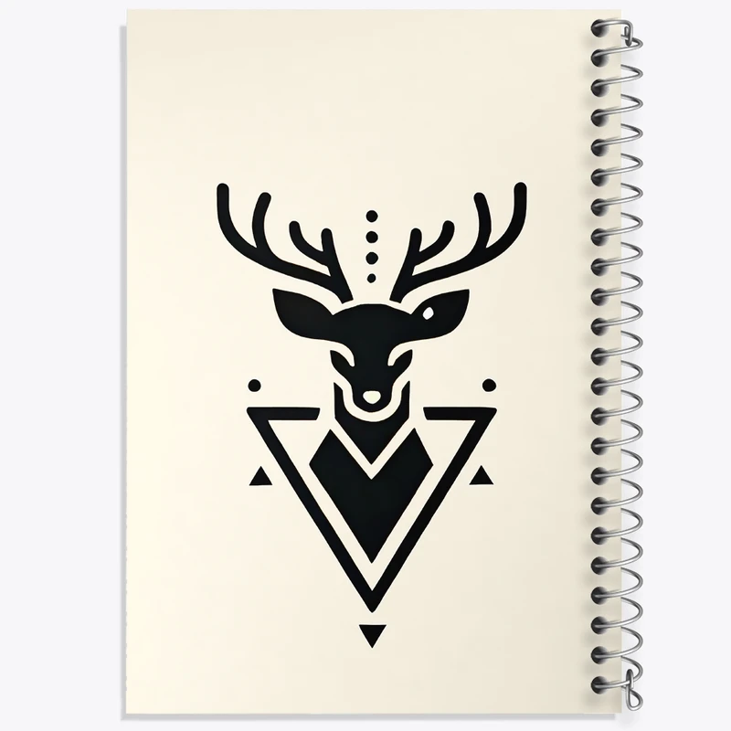 دفتر طراحی 50 برگ خندالو طرح گوزن کد N6754