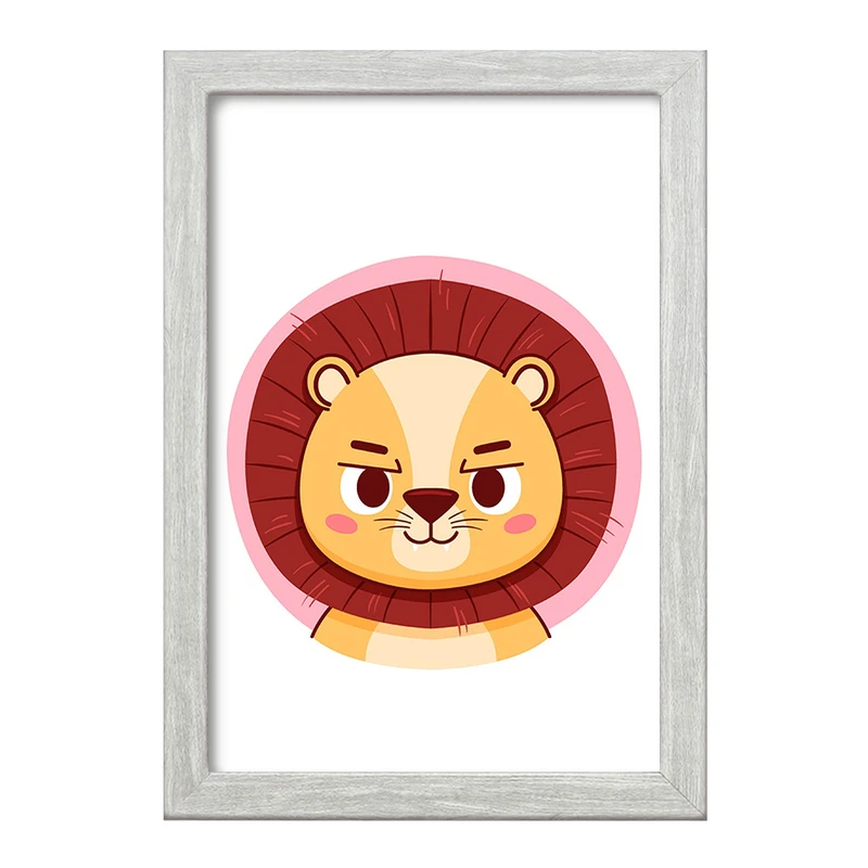 تابلو خندالو طرح شیر حیوانات بامزه کد 37138