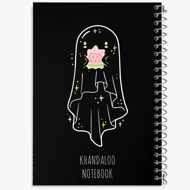 دفتر ژورنال نویسی 50 برگ خندالو مدل نقطه ای طرح روح بامزه کد N8847