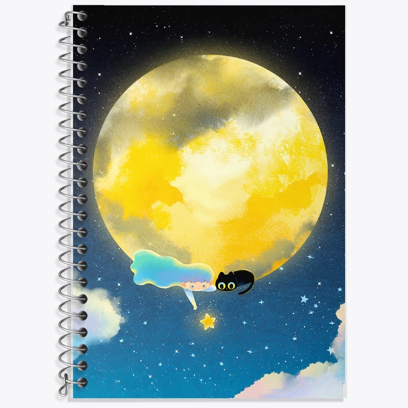 دفتر زبان 50 برگ خندالو مدل سه خط طرح دخترانه کد F9333