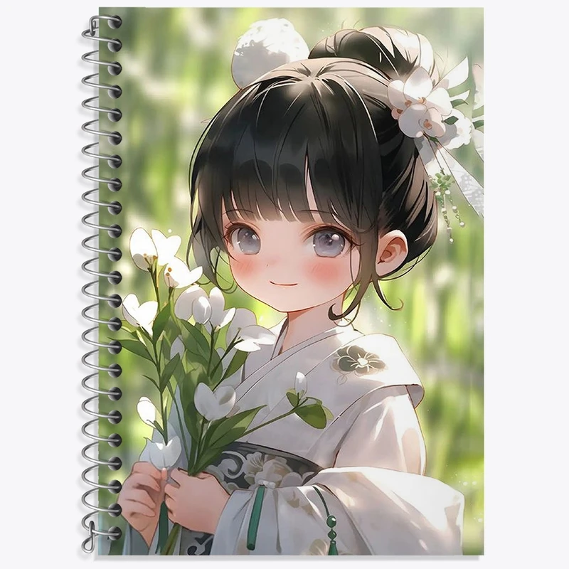 دفتر زبان 50 برگ خندالو مدل سه خط طرح دخترانه کد F2969