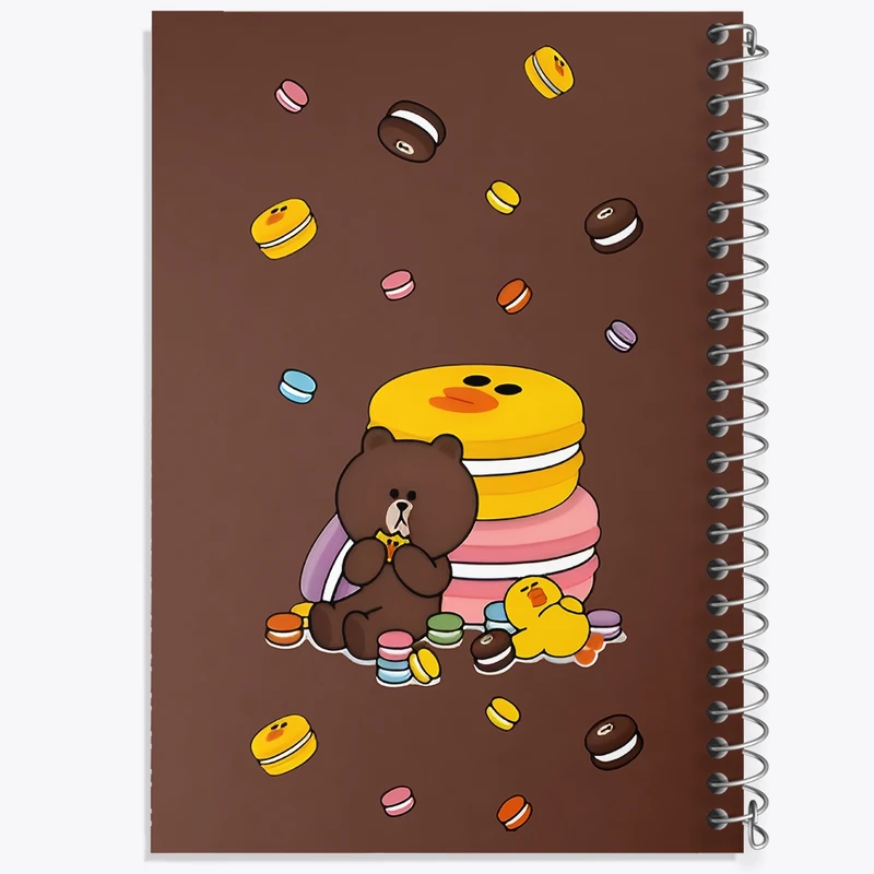 دفتر شطرنجی 50 برگ خندالو طرح خرس و اردک کد N7025