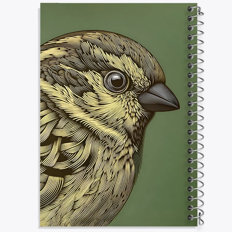 دفتر شطرنجی 50 برگ خندالو طرح پرنده کد F11441