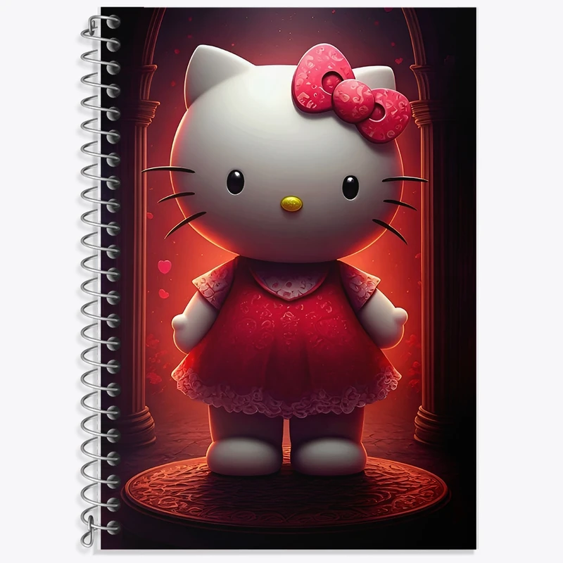 دفتر زبان 50 برگ خندالو مدل سه خط طرح هلو کیتی (Hello Kitty) کد F11757