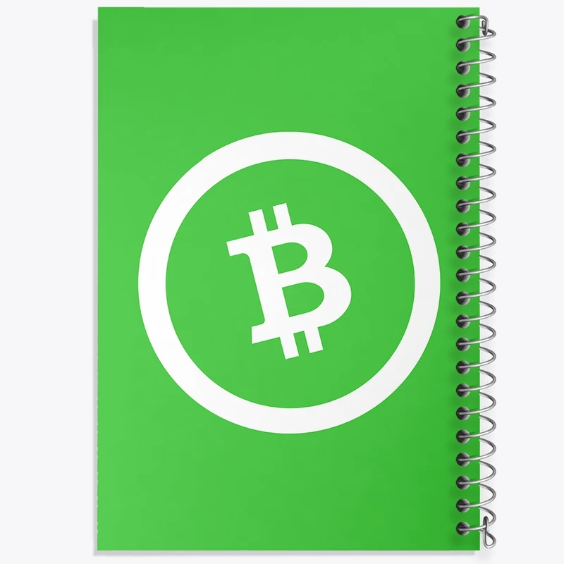 دفتر طراحی 50 برگ خندالو طرح ارز دیجیتال بیت کوین کش  کد 4053