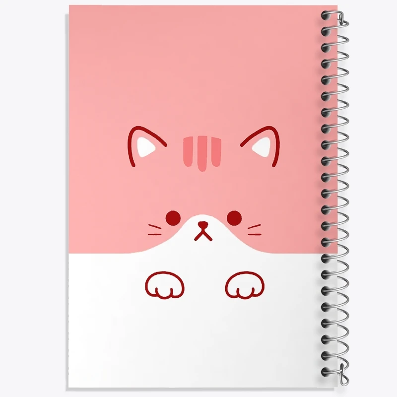 دفتر طراحی 50 برگ خندالو طرح گربه (Cat) کد F939