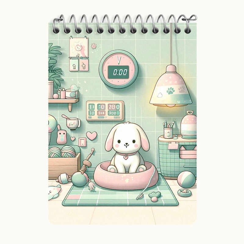 دفتر یادداشت 50 برگ خندالو طرح سگ کیوت کد N4048