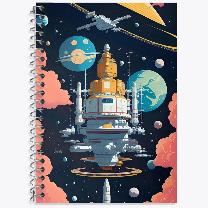 دفتر نت موسیقی 50 برگ خندالو طرح مرکز فضایی کد F4583