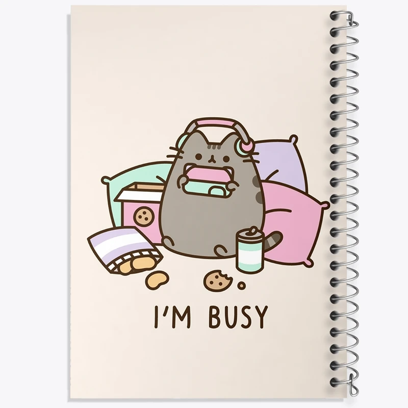 دفتر طراحی 50 برگ خندالو طرح پوشین گربه بامزه کد 26606