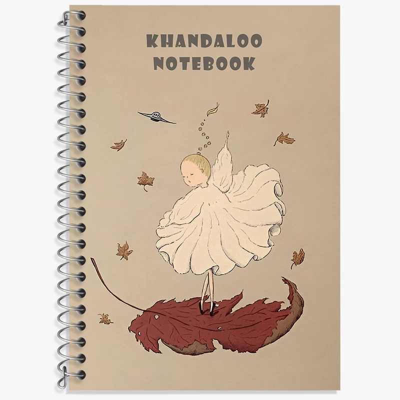 دفتر زبان 50 برگ خندالو مدل سه خط طرح باله  دختر کوچولو کد N8482