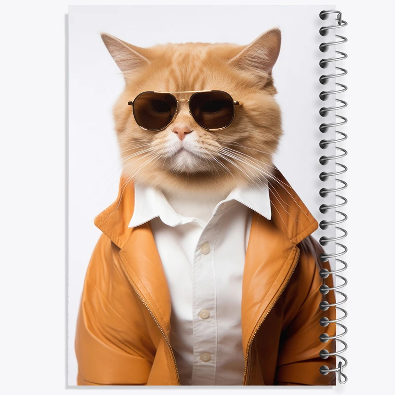 دفتر مشق 100 برگ خندالو طرح گربه بامزه کد F3115