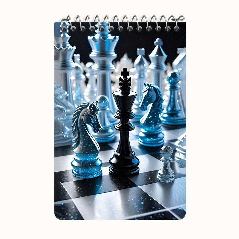 دفتر یادداشت 50 برگ خندالو طرح شطرنج کد F7004