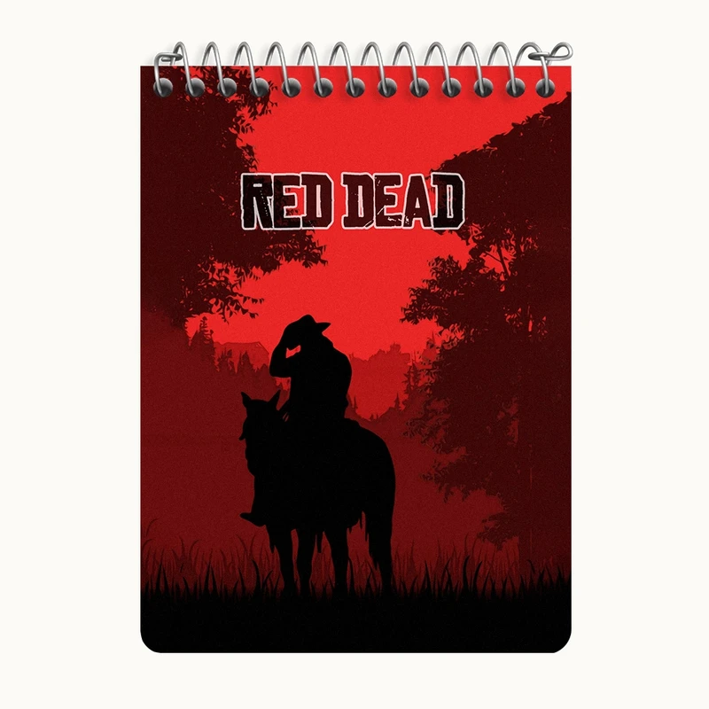 دفتر یادداشت 50 برگ خندالو طرح رد دد (Red Dead) کد N9352