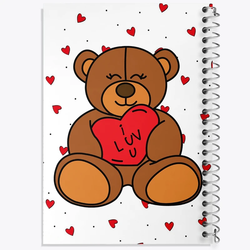 دفتر طراحی 50 برگ خندالو طرح عاشقانه  کد 1897