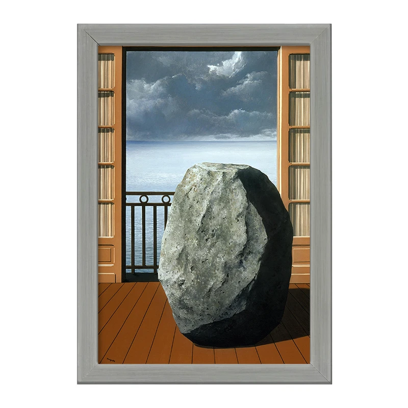 تابلو خندالو طرح نقاشی جهان نامرئی اثر رنه ماگریت کد F12443