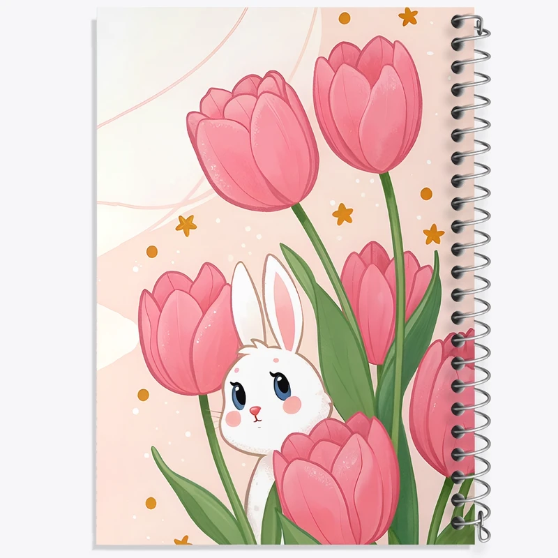 دفتر لیست خرید 50 برگ خندالو طرح خرگوش و گل کد F12862