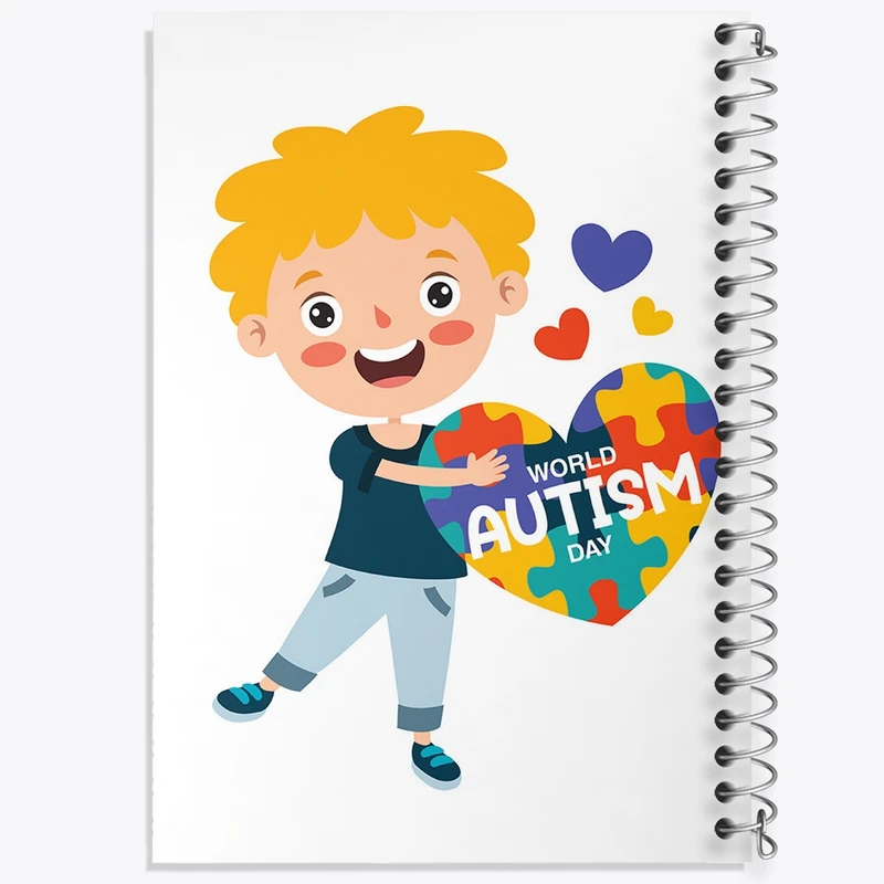 دفتر طراحی 50 برگ خندالو طرح اتیسم Autism کد 26731