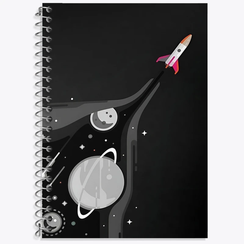 دفتر لغت 50 برگ خندالو طرح فضایی کد F3401