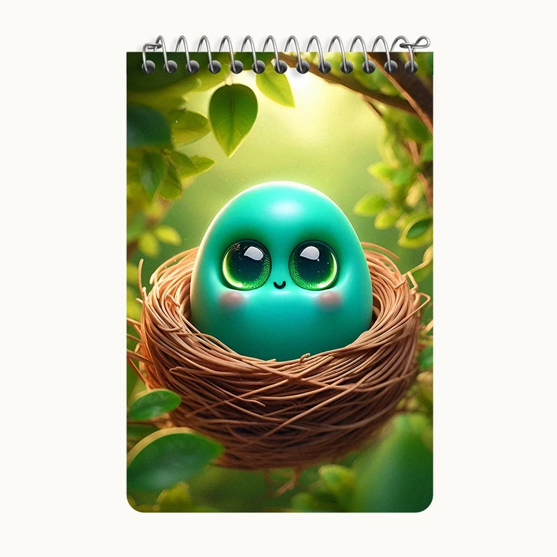 دفتر یادداشت 50 برگ خندالو طرح تخم مرغ کیوت کد F7535