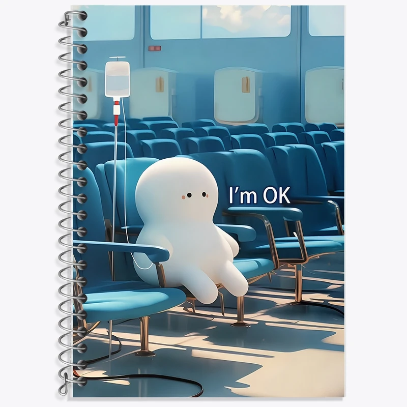 دفتر زبان 50 برگ خندالو مدل سه خط طرح I'm Ok کد F12080