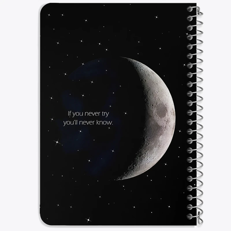 دفتر یادداشت 50 برگ خندالو طرح ماه (Moon) کد 38059
