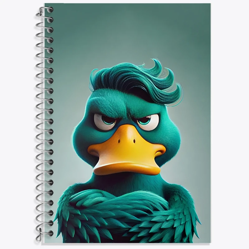 دفتر زبان 50 برگ خندالو مدل سه خط طرح اردک عصبانی کد F11829