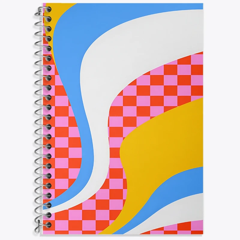 دفتر زبان 50 برگ خندالو مدل سه خط طرح انتزاعی کد F9682