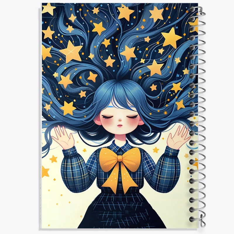 دفتر طراحی 50 برگ خندالو طرح دخترانه کد N7128