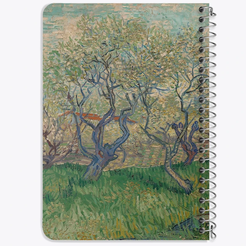 دفتر یادداشت 50 برگ خندالو طرح باغ های در حال شکوفه دادن ونسان ونگوگ (Van Gogh) کد 36793