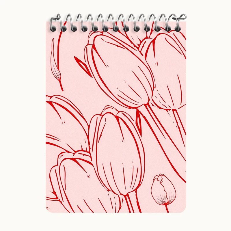دفتر یادداشت 50 برگ خندالو طرح گل لاله کد N6049