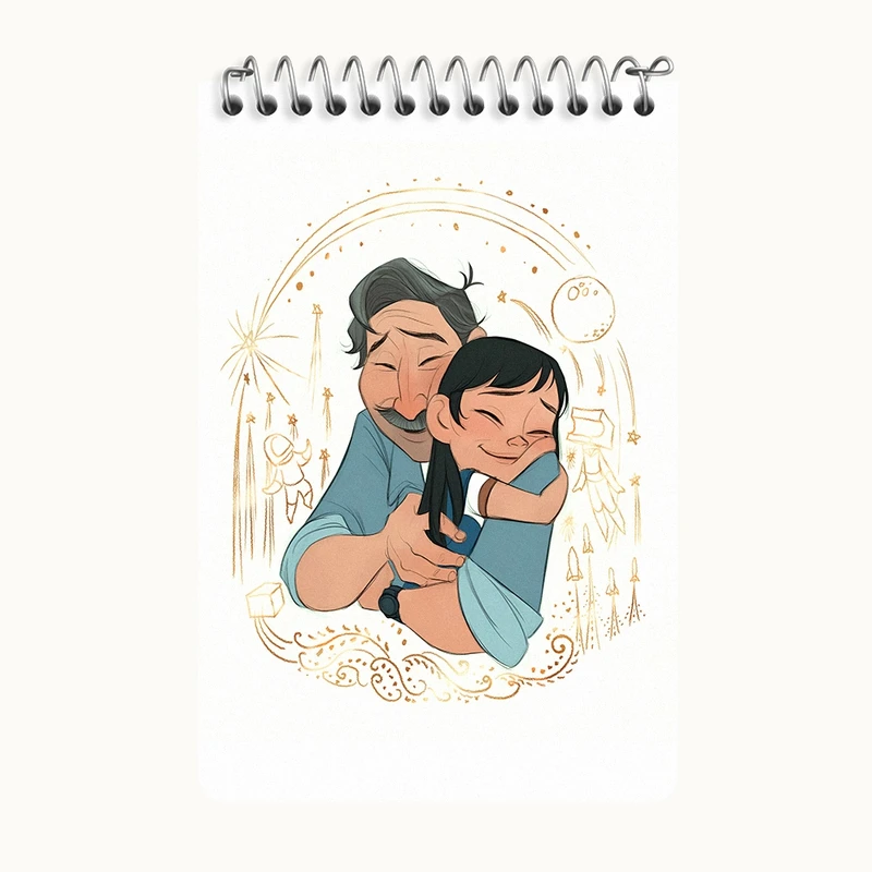 دفتر یادداشت 50 برگ خندالو طرح پدر دختری کد F7394