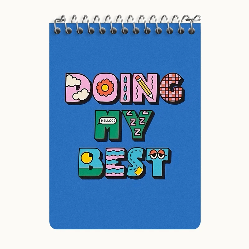 دفتر یادداشت 50 برگ خندالو طرح Doing My Best کد N6026