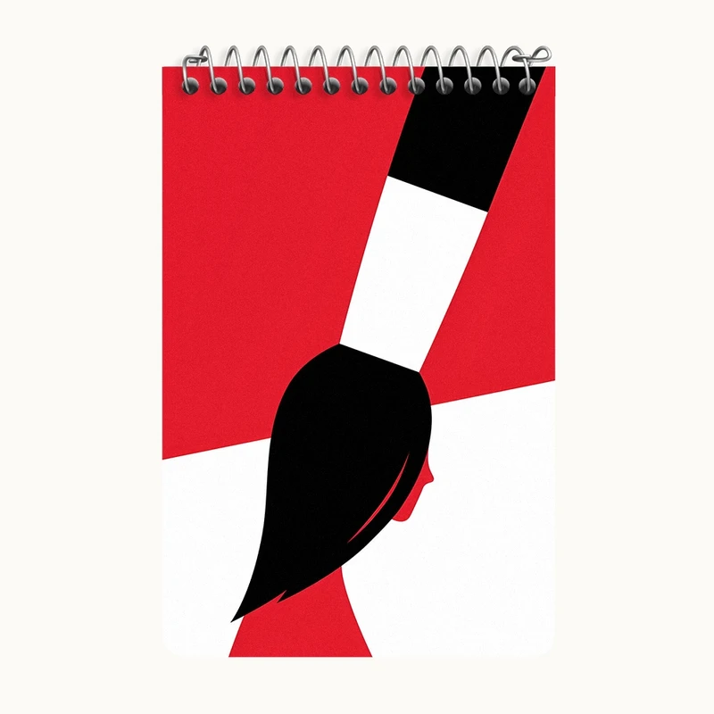 دفتر یادداشت 50 برگ خندالو طرح قلمو و رنگ کد F4983