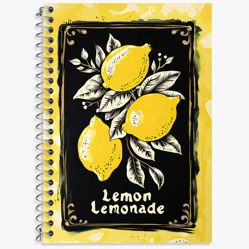 دفتر زبان 50 برگ خندالو مدل دو خط طرح لیمو (Lemon) کد N8311