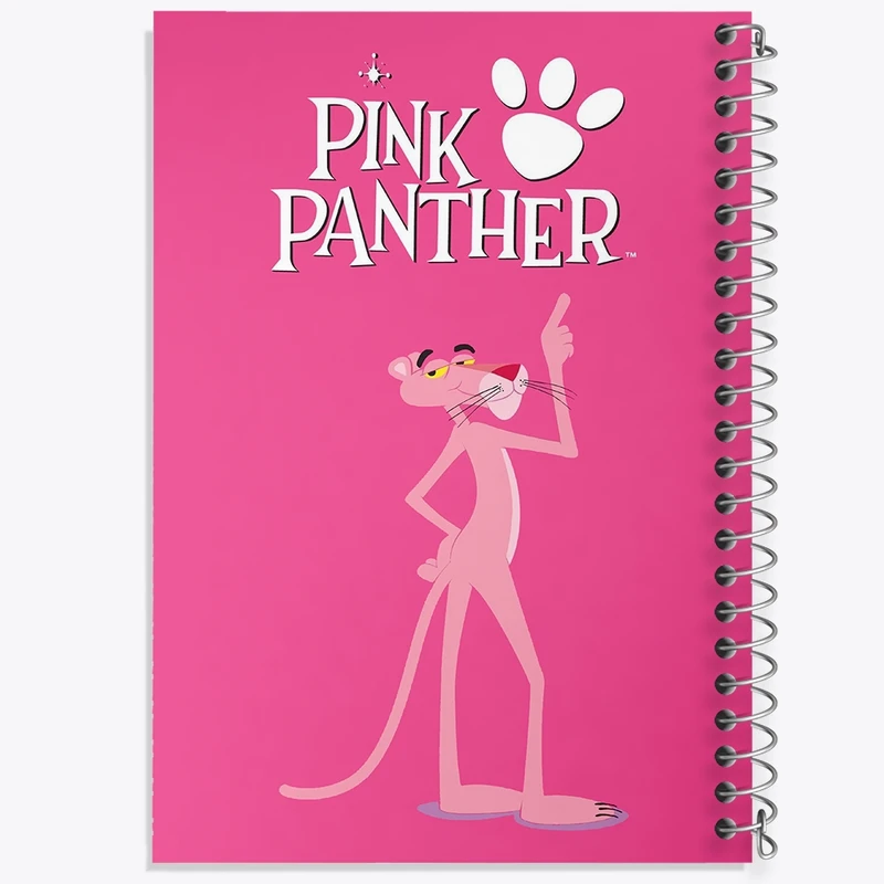دفتر طراحی 50 برگ خندالو طرح پلنگ صورتی Pink Panther  کد 1402