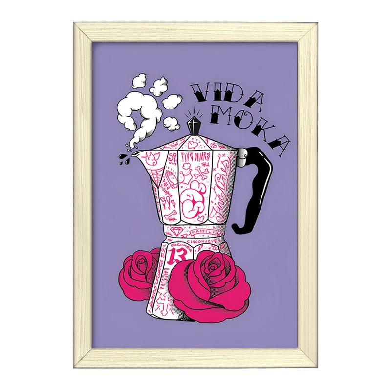 تابلو خندالو طرح موکاپات قهوه کد F11047