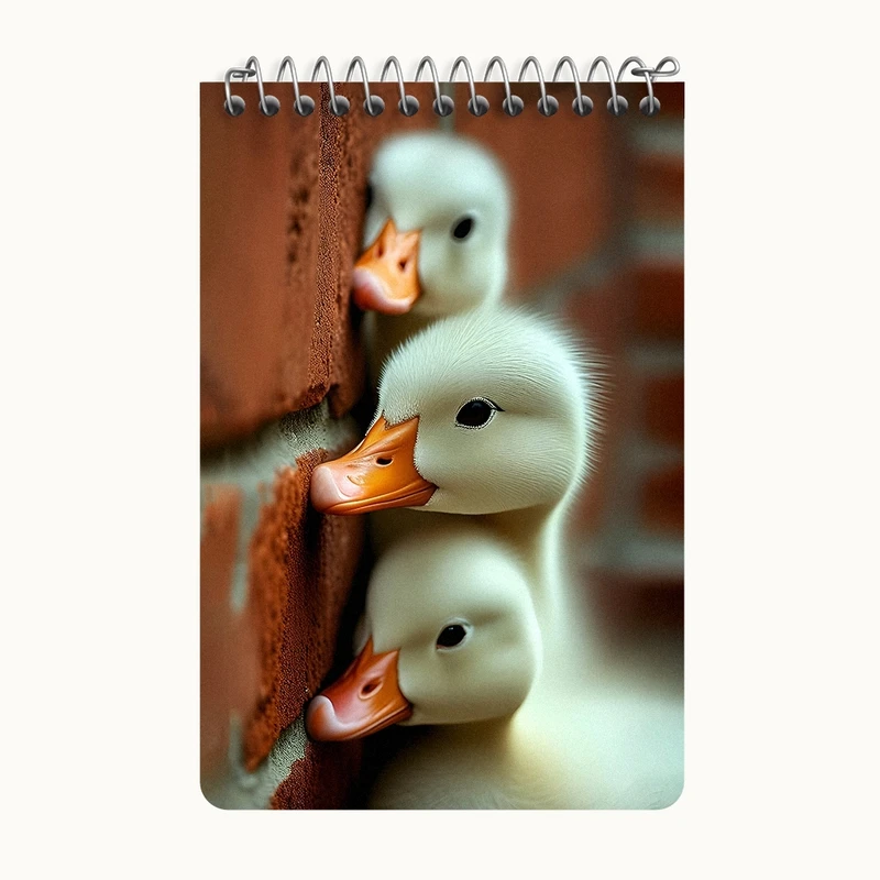 دفتر یادداشت 50 برگ خندالو طرح اردک های بامزه کد F6234