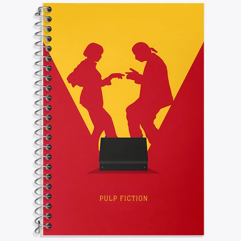 دفتر زبان دوخط 50 برگ خندالو طرح پالپ فیکشن (Pulp Fiction) کد F13539