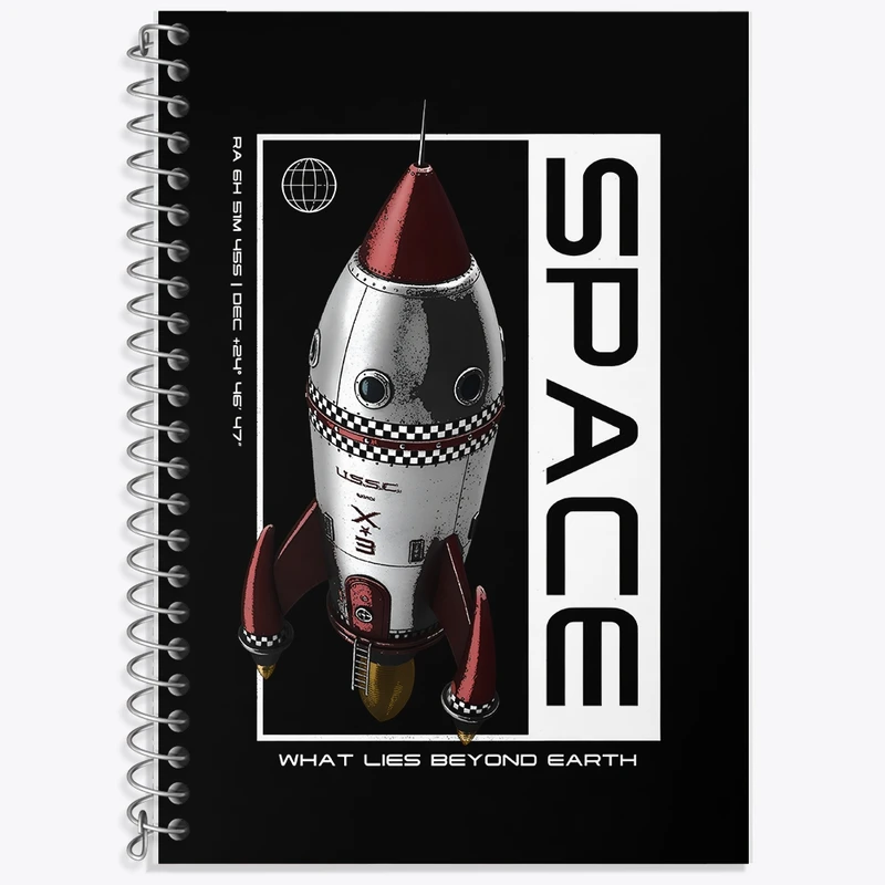 دفتر لغت 50 برگ خندالو طرح فضایی کد F11059