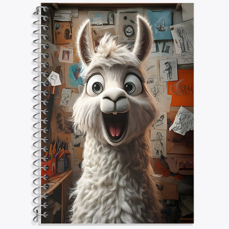 دفتر نت موسیقی 50 برگ خندالو طرح لاما کد F9266