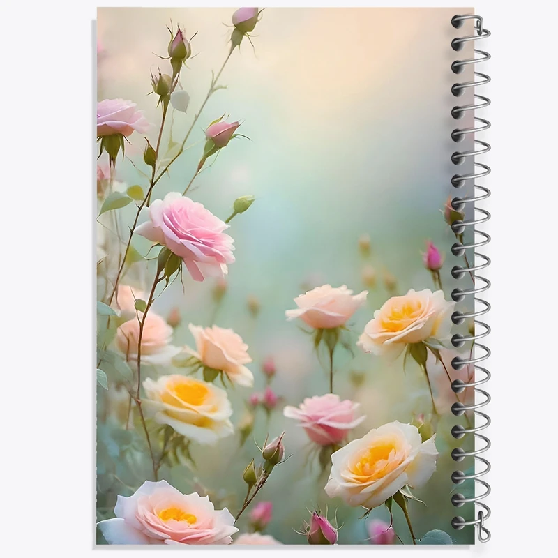 دفتر ژورنال نویسی 50 برگ خندالو مدل نقطه ای طرح گل کد F10921