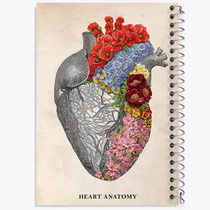 دفتر مشق 100 برگ خندالو طرح آناتومی قلب (Heart Anatomy) کد F14001