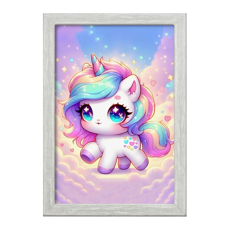 تابلو خندالو طرح اسب تک شاخ کیوت کد F5353