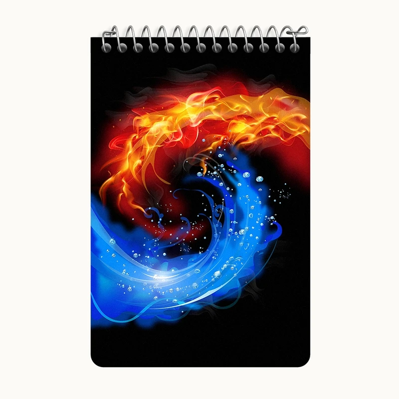 دفتر یادداشت 50 برگ خندالو طرح بنیادین (Elemental) کد F8334