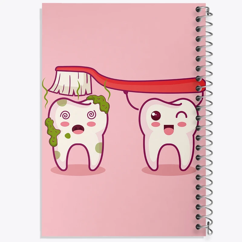 دفتر طراحی 50 برگ خندالو طرح دندان و دندان پزشکی کودکانه کد 36760