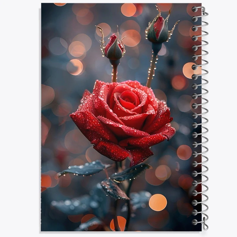 دفتر مشق 100 برگ خندالو طرح گل رز کد F8515