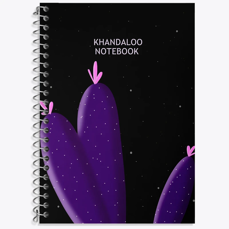 دفتر زبان 50 برگ خندالو مدل دو خط طرح کاکتوس کد N6417